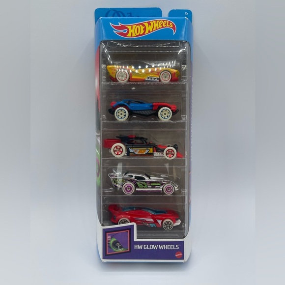 Hot Wheels 5-Pack Cars 2020 HW GLOW WHEELS - GLOW-In-DARK Diecast 1:64 🌟VHTF🌟 - Picture 1 of 4